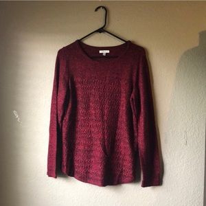 Women’s Sweater Croft And Barrow Red Crew Neck Long Sleeve Size Large